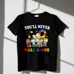 Youll Never Walk Alone Snoopy Autism Awareness Peanuts Puzzle Piece 1 T Shirt